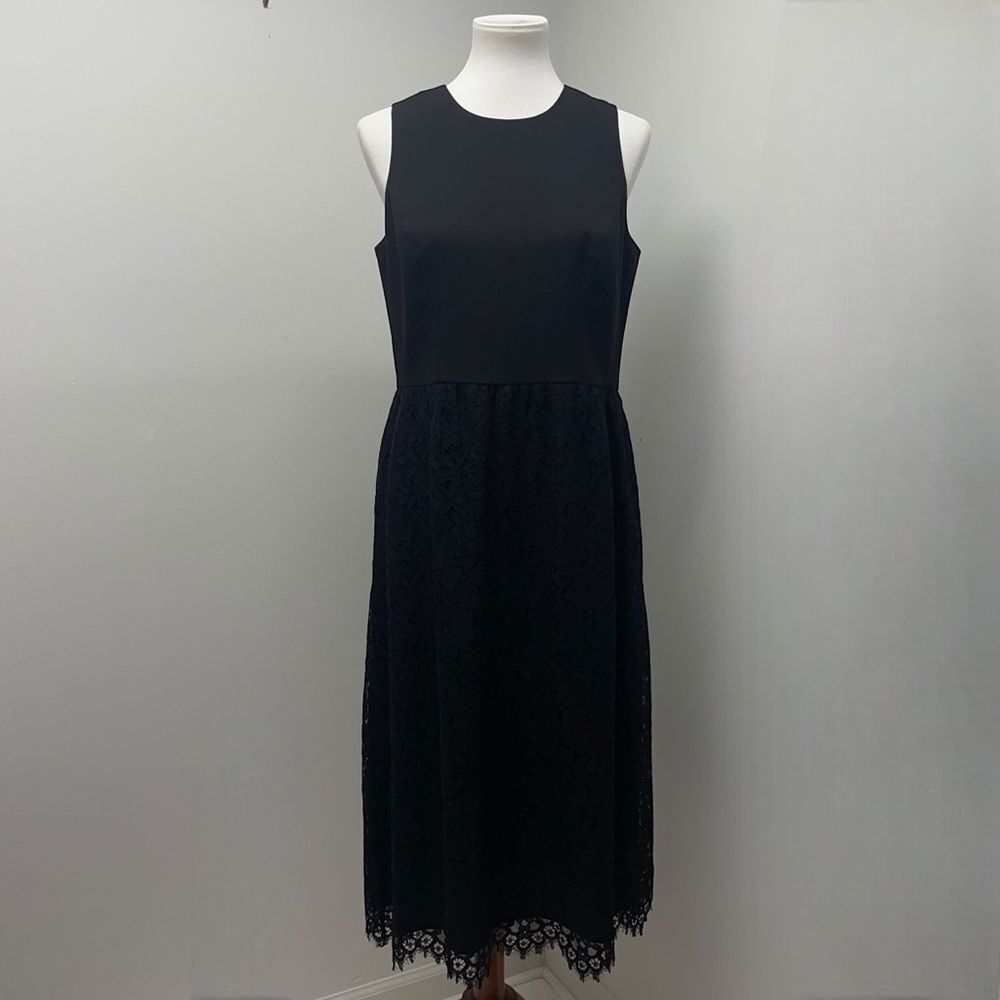 Shoshanna Harlow Black Lace Sleeveless Midi dress, sz 10, lace dress prom formal - Picture 7 of 13